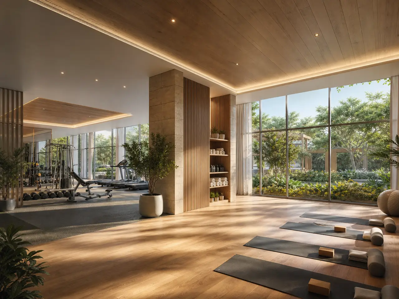 Shared residential fitness studio